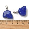 Dyed Natural White Jade Pendants G-Z067-02P-09-4