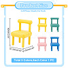  5 Sets 5 Colors Plastic Mini Chair Shape Cell Phone Stand AJEW-NB0004-06-2