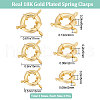 Beebeecraft 9Pcs 3 Styles Rack Plating Brass Spring Clasps KK-BBC0005-66-2
