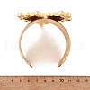 Textured Heart Alloy Open Cuff Bangles for Women BJEW-A027-01G-3
