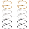 12Pcs 3 Colors 304 Stainless Steel Curb Chain Slider Bracelets Making AJEW-UN00018-1