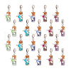   20Pcs Mixed Gemstone European Dangle Charms FIND-PH0020-43-7