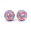 Polymer Clay Pave Rhinestone Beads RB-T018-01J-2
