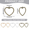 AHADERMAKER 90Pcs 3 Colors Zinc Alloy Pendants FIND-GA0004-25-2