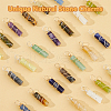 24Pcs 24 Styles Natural Mixed Gemstone Copper Wire Wrapped Pendants PALLOY-FH00020-4