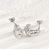 304 Stainless Steel Stud Earrings EJEW-S272-02P-1