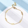 304 Stainless Steel Infinity Link Bracelets BJEW-Z099-02G-2