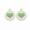 Alloy Enamel Pendants PALLOY-S181-039-NR-2