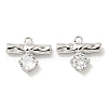 Brass Micro Pave Cubic Zirconia Charms KK-Q809-13P-1