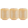 DELORIGIN 3 Rolls Polyester Satin Frayed Ribbon OCOR-DR0001-03C-1
