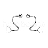 S925 Silver S-shaped Earrings Cuff Earrings AV9909-3-1