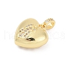 Brass Micro Pave Cubic Zirconia Pendants KK-D317-090G-2