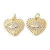 Brass Micro Pave Clear Cubic Zirconia Pendants KK-Q031-44G-05-1