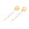 Brass ABS Plastic Pearl Hoop Earrings EJEW-U040-18G-4