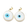 Handmade Evil Eye Lampwork Pendants LAMP-F031-02G-03-2