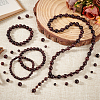 AHADERMAKER 300Pcs 3 Styles Natural Wood Beads Strands WOOD-GA0001-66-5