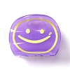 Smiling Face Pattern Acrylic Claw Hair Clips PHAR-M013-01E-1