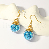 Fashionable Classic Tassel Round Brass Dangle Earrings XV9210-2