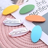Frosted Plastic Snap Hair Clips OHAR-PW0001-454-4