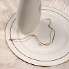 304 Stainless Steel Chain Anklets with Brass Charms WGE11C3-12-1
