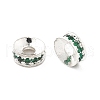 Brass Micro Pave Cubic Zirconia Spacer Beads KK-R216-13S-01-2