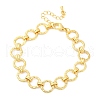 Brass Ring Chain Link  Bracelets for Women Men BJEW-K273-16G-4