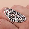 Horse Eye with Flower Pattern Alloy Finger Rings FS-WGD22DF-04-2