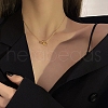304 Stainless Steel Interlocking Double Heart Pendant Necklaces for Women FS-WG0D883-01-1