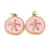 304 Stainless Steel Enamel Pendants STAS-U061-33G-B01-1