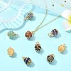 35Pcs 7 Colors Chakra Natural Mixed Gemstone Pendants PALLOY-CJ00050-6
