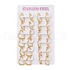 PVD Vacuum Plating 201 Stainless Steel Heart Hoop Earrings EJEW-Q002-03G-4