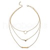 Alloy 3 Layer Necklaces for Women WG4F518-01-2