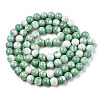 Opaque Crackle Glass Round Beads Strands GLAA-T031-10mm-01L-2
