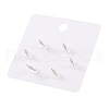 6 Pcs Brass Mirco Pave Clear Cubic Zirconia Ear Studs EJEW-S218-01P-05-2