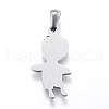 Tarnish Resistant 304 Stainless Steel Pendants STAS-K162-031P-2