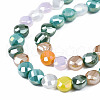 Electroplate Opaque Glass Beads Strands X-EGLA-S174-30-3