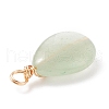 Natural Green Aventurin Pendants PALLOY-JF01621-03-3