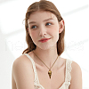 FIBLOOM 4Pcs 4 Colors Alloy Pendant Necklaces Set NJEW-FI0001-53-7