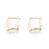 Ion Plating(IP) Brass Hoop Earring Findings with Latch Back Closure KK-C006-28G-2