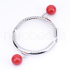 Iron Purse Frame Handle with Solid Color Acrylic Beads FIND-Q038P-D11-3