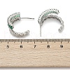 Twist Brass Micro Pave Cubic Zirconia Stud Earrings EJEW-M082-16P-01-3