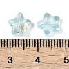 Transparent Spray Painted Glass Beads X1-GLAA-NH0003-01G-3