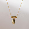 Brass Chunky Initial Pendant Necklaces WG97A63-20-1