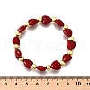 Valentine's Day ABS Imitation Pearl Beads Stretch Bracelets for Women BJEW-D317-08B-G-5