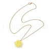 Handmade Glass Seed Beaded Star Pendant 304 Stainless Steel Cable Chain Necklaces for Women NJEW-MZ00118-03-4