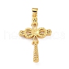 Brass Micro Pave Clear Cubic Zirconia Pendants ZIRC-A021-14G-2