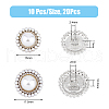 DICOSMETIC 20Pcs 2 Style ABS Plastic Imitation Pearl Shank Buttons BUTT-DC0001-06P-2