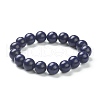 Natural Lapis Lazuli Beaded Stretch Bracelets BJEW-A117-E-41-1