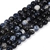 Natural Fire Crackle Agate Beads Strands G-C082-A01-48-2