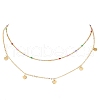 Brass Cable Chains Double Layer Necklaces NJEW-JN04498-1